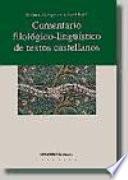 libro Comentario Filológico Lingüístico De Textos Castellanos