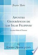 libro Apuntes Geográficos De Las Islas Filipinas