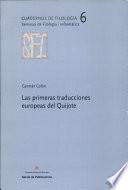 libro Las Primeras Traducciones Europeas Del Quijote