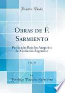 libro Obras De F. Sarmiento, Vol. 43