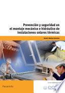 libro Uf0189   Prevención Y Seguridad En El Montaje Mecánico E Hidráulico De Instalaciones Solares Térmicas