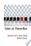 libro Colon En Puerto Rico