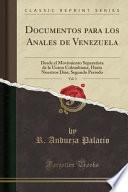 libro Documentos Para Los Anales De Venezuela, Vol. 3