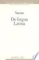 libro De Lingua Latina