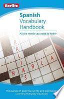 libro Spanish Vocabulary Handbook