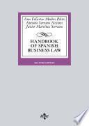 libro Handbook Of Spanish Business Law