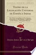 libro Teatro De La Legislación Universal De España E Indias, Vol. 14