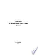 libro Thesaurus Of International Trade Terms