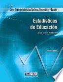 libro Estadísticas De Educación. Ciclo Escolar 2003 2004. Edición 2005