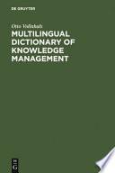 libro Multilingual Dictionary Of Knowledge Management