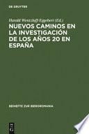 libro Nuevos Caminos En La Investigación De Los Años 20 En España