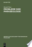 libro Probleme Der Phraseologie