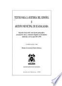 libro Textos Para La Historia Del Español: Archivo Municipal De Guadalajara