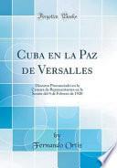 libro Cuba En La Paz De Versalles