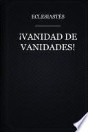 libro Vanidad De Vanidades